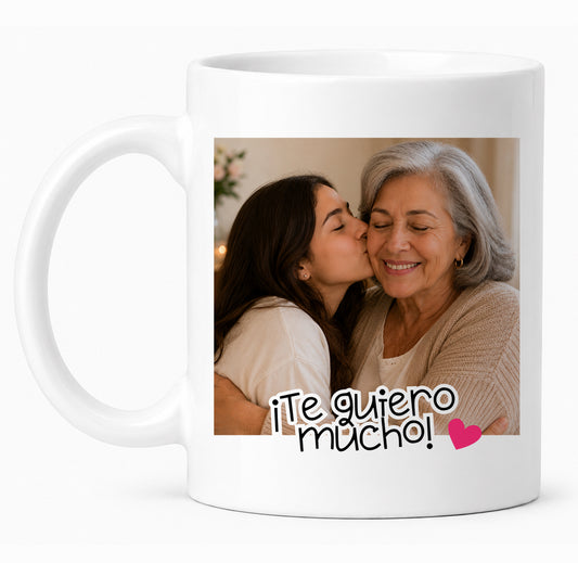 Taza personalizada con foto para abuelos “Todo lo que somos es gracias a ti”