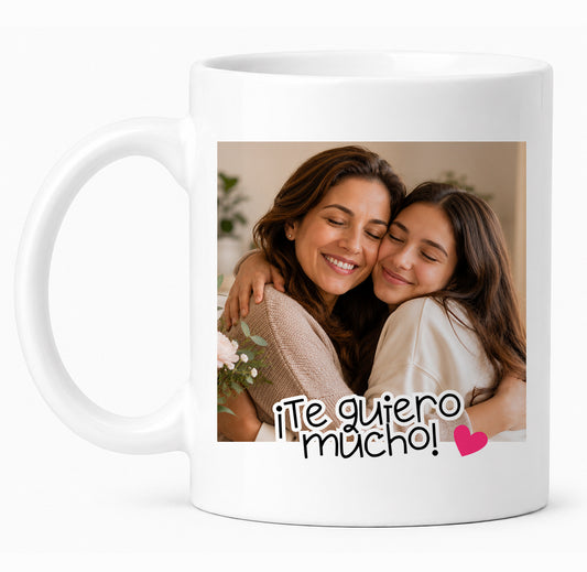 Taza personalizada con foto para mamá “Todo lo que soy es gracias a ti”