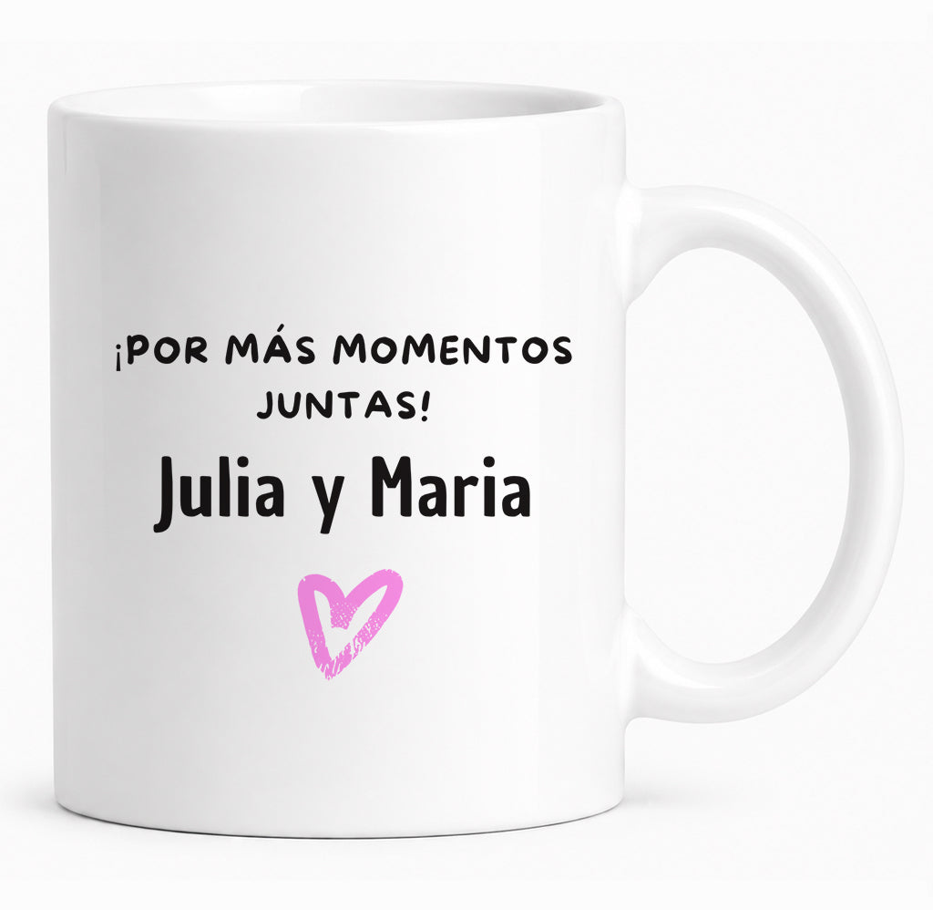 Taza personalizada con nombres "Mejores Hermanas"
