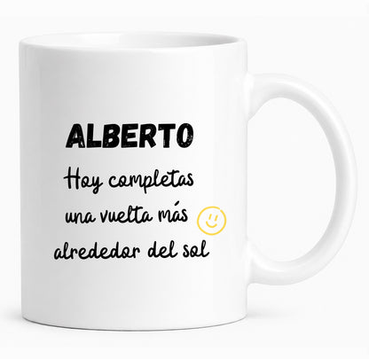 Taza cumpleaños personalizada con foto y nombre