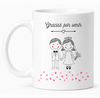Taza personalizada para bodas con nombres y fecha