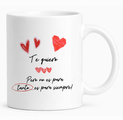 Taza pareja personalizada con foto, nombres y canción "Spotify"