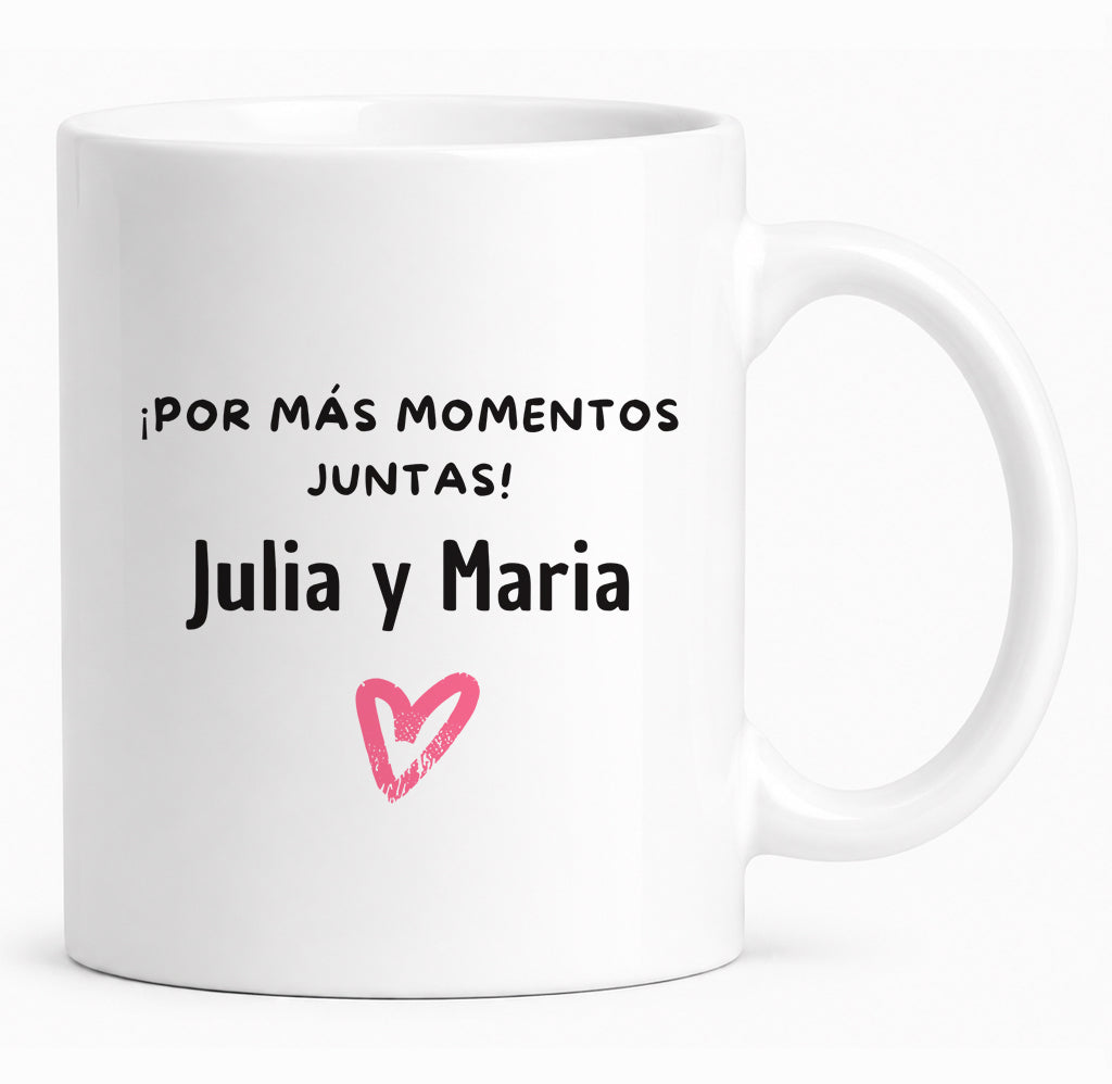 Taza personalizada con nombres "Mejores Amigas"