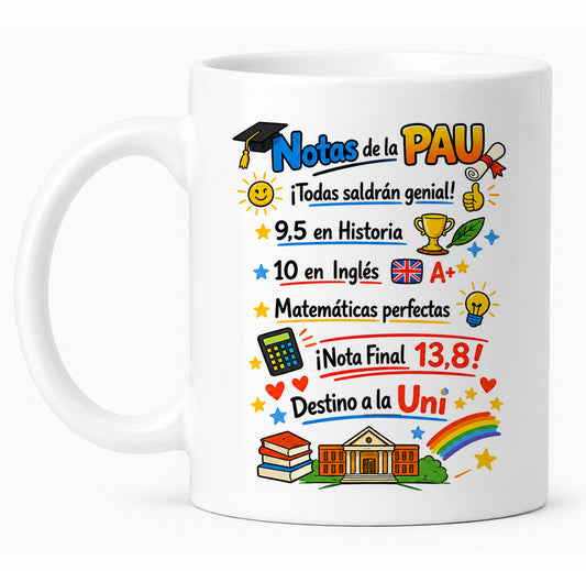 Taza Motivacional PAU "Estudiando por mis sueños"