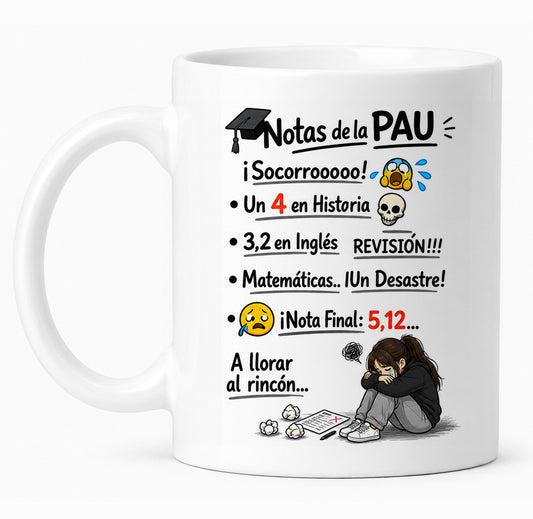 Taza Notas de la PAU Viral TikTok