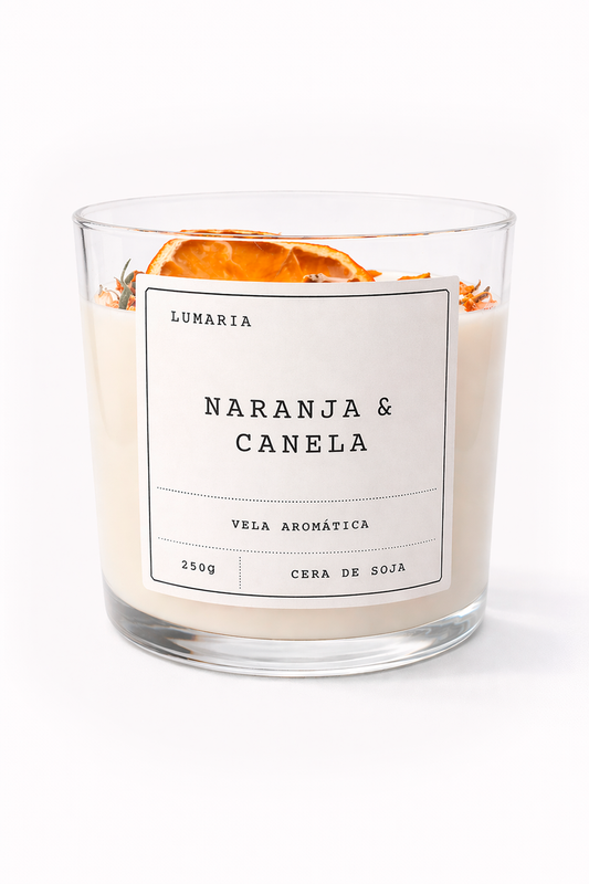 Vela Productividad – Naranja y Canela